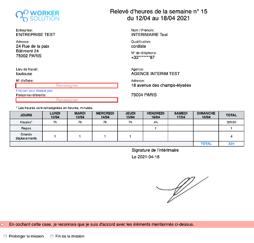 les informations complémentaires