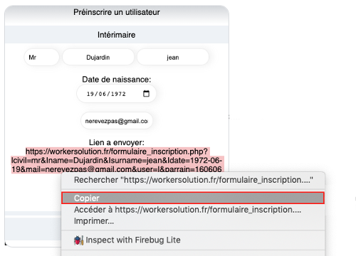 Récapitulatif des relevés d'heures